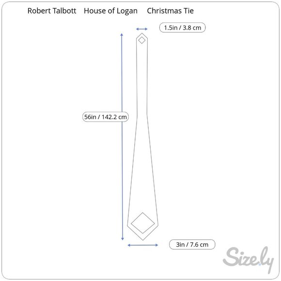 Robert Talbott for House of Logan Hand Sewn Blue Christmas Tie with Santa Claus - Picture 6 of 6